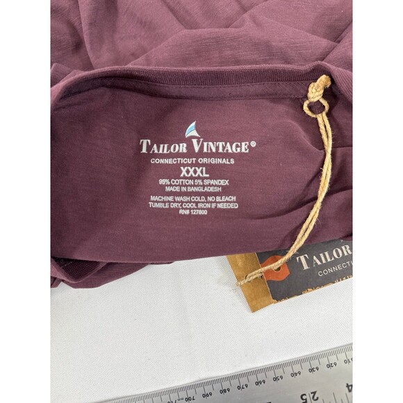 Tailor Vintage XXXL Men’s Long Sleeve Raspberry Fudge NWT - Picture 4 of 4